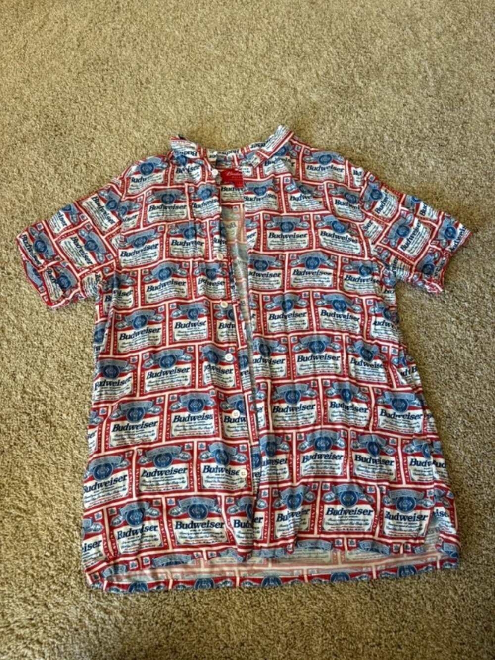 Budweiser button up shirt